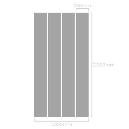 Neptune White Ash 2.6mt x 250mm Pack of 4