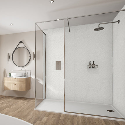 Carrara Marble Mermaid Bathroom & Shower Wall Panel
