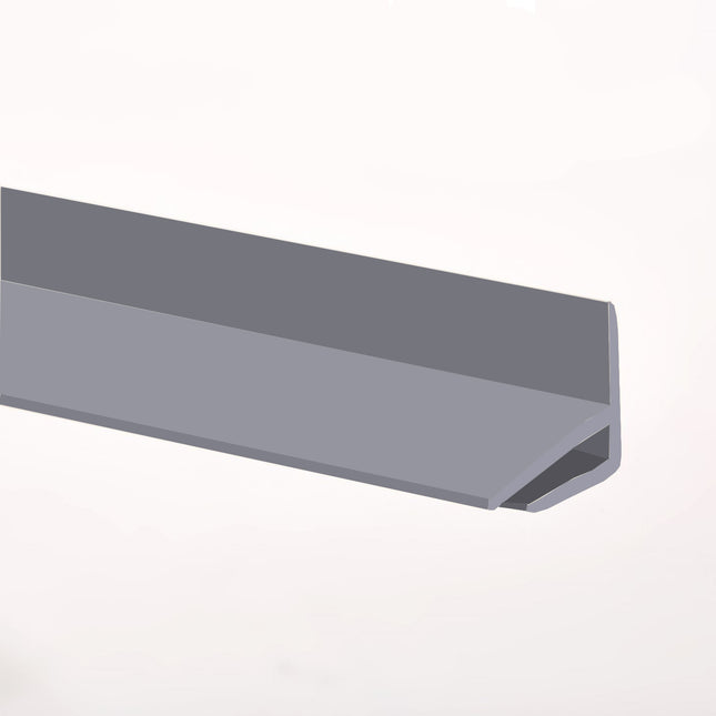 Gloss Dark Grey External Corner joint available in two sizes, 2500mm and 3050mm for joining hygienic wall cladding sheets on a external corner.